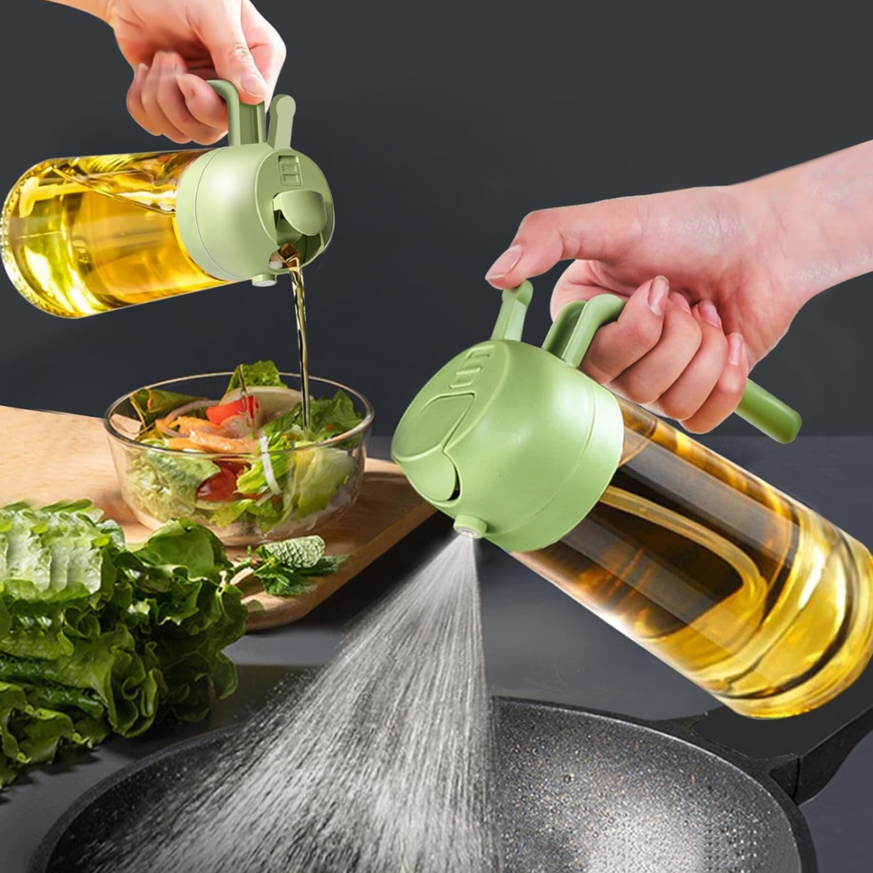 Velora Cuisine™ | 2-in-1 Oil Spray Bottle